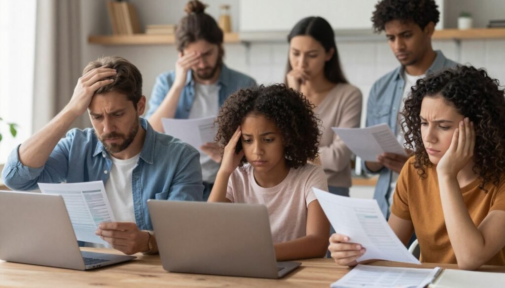 American families affected by rising U.S. federal debt interest payments showing everyday financial impacts