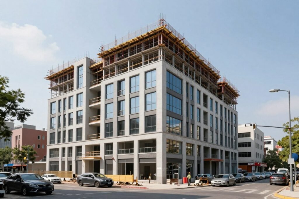 Commercial building conversion to residential use