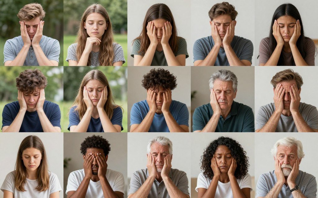 Different age groups affected by depression in America from youth to seniors