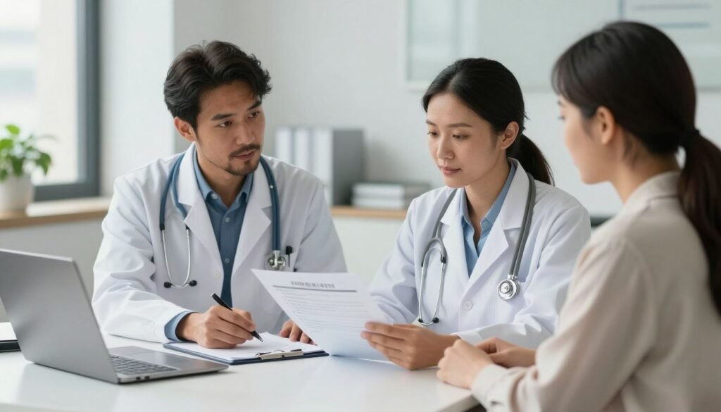 Doctor consulting with patient about weight management options