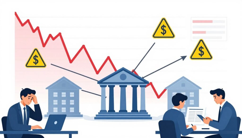 Economic impact of cybersecurity threats to financial infrastructure showing market disruption and GDP effects
