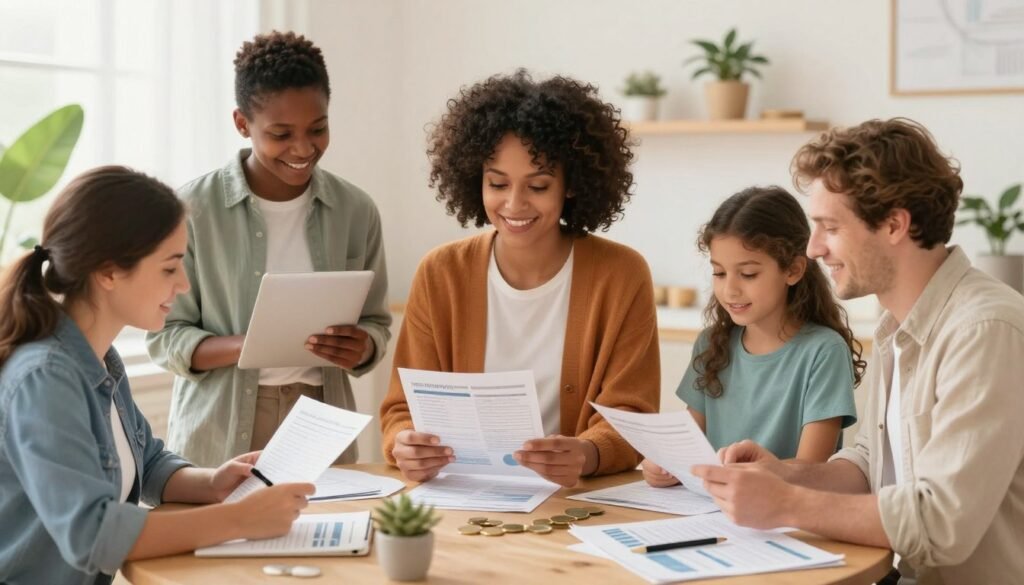 Economic resilience and preparation concept showing individuals planning for uncertain future