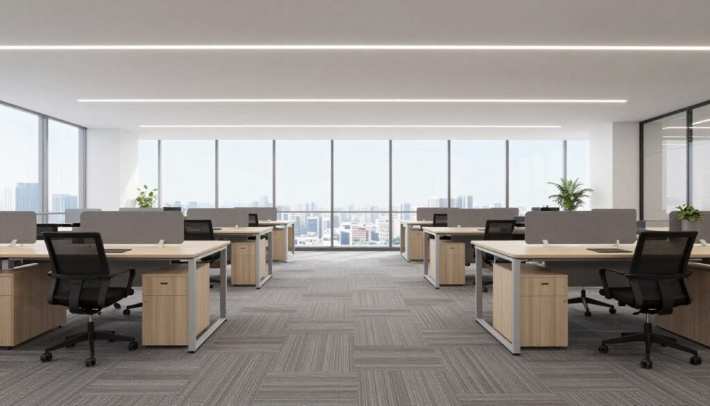 Empty office space showing reduced demand