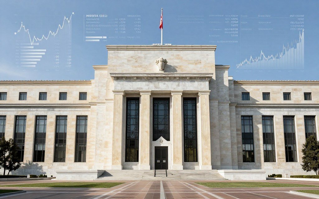 Federal Reserve building and economic policy indicators