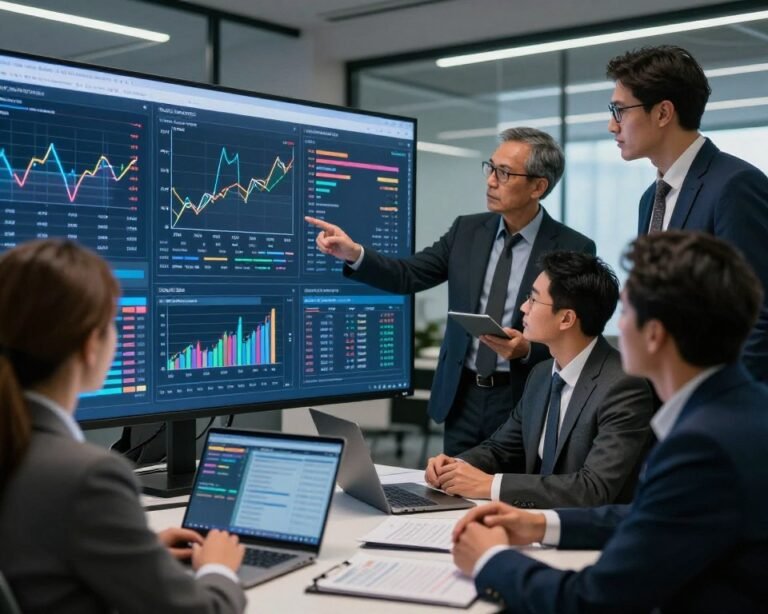 Financial experts analyzing U.S. federal debt interest payments with market outlook and risk assessment