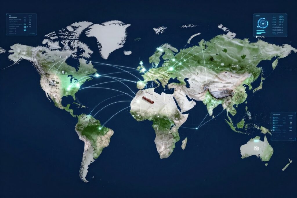 Global network of automated factories and supply chains