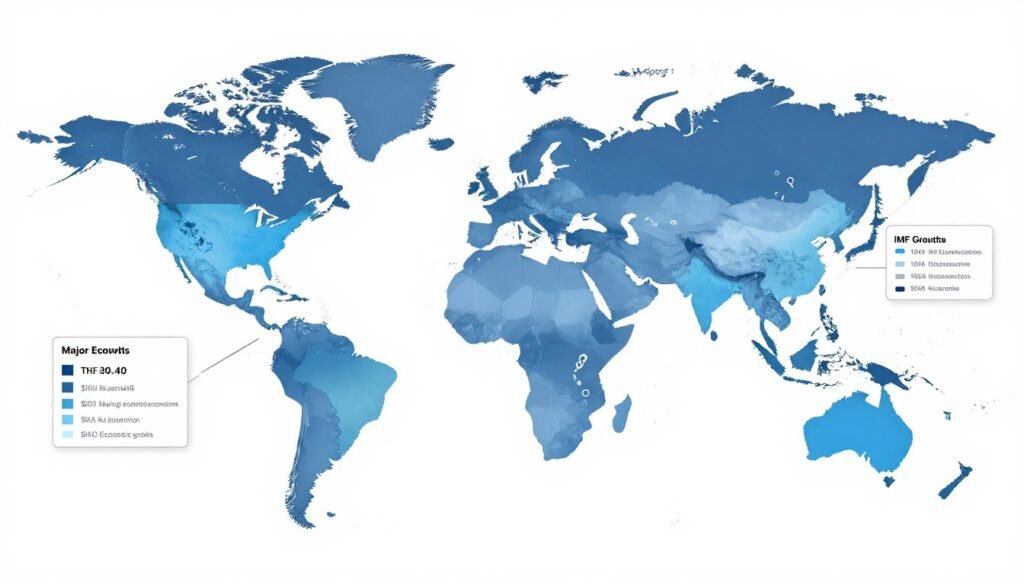 IMF global economic outlook showing demographic impacts on growth