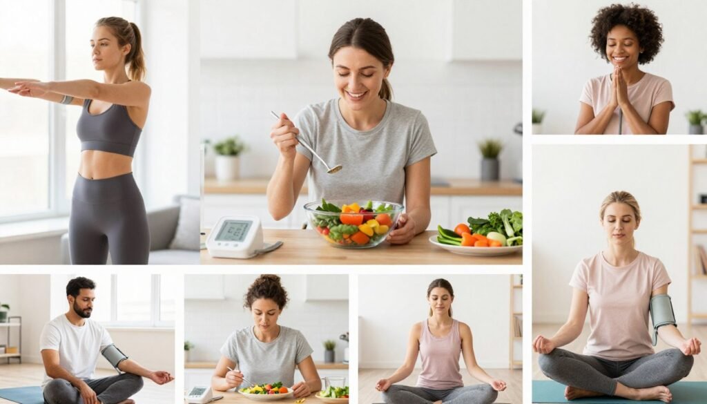 Lifestyle changes for stroke prevention including exercise and healthy eating