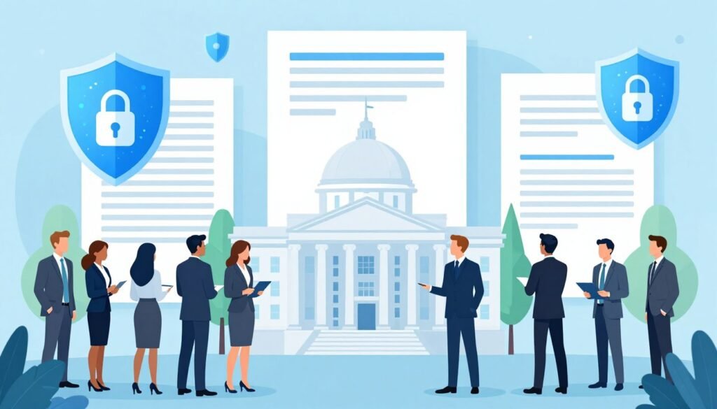 Policy solutions for cybersecurity threats showing government response frameworks and security implementation strategies