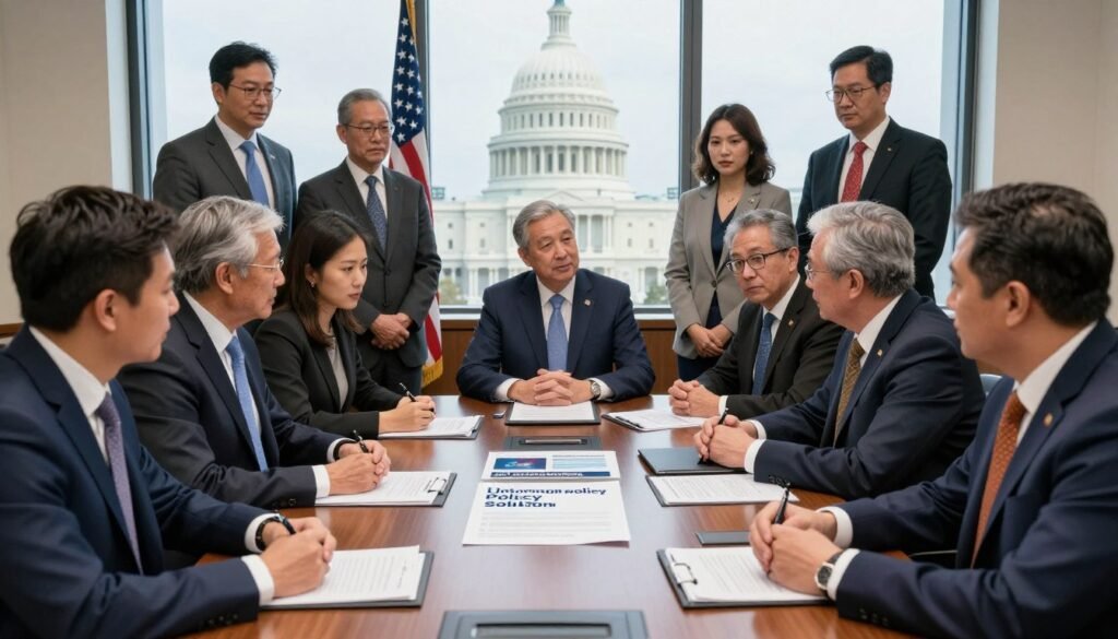 Policymakers and stakeholders discussing automation solutions