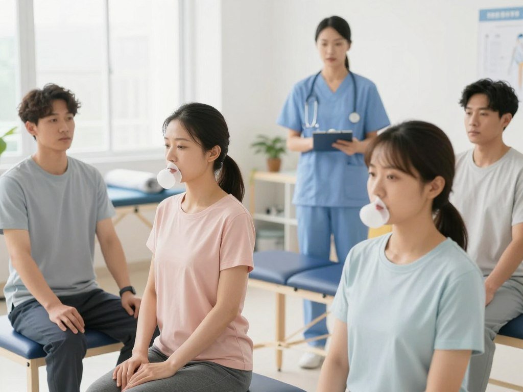 Pulmonary rehabilitation therapy session