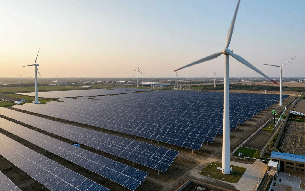 Renewable energy growth including wind solar and clean energy infrastructure