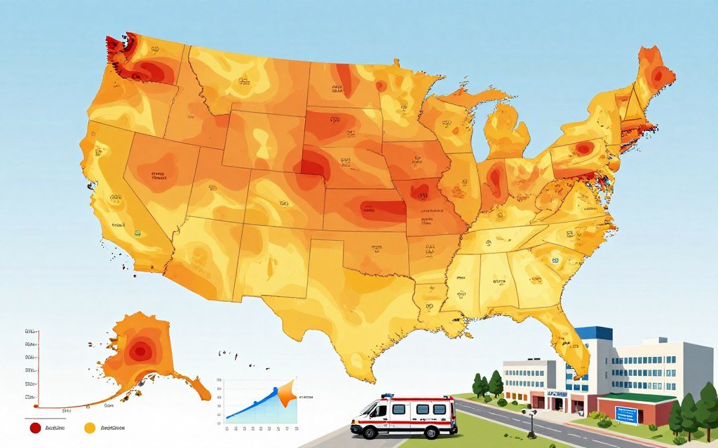 Statistical representation of drug addiction rates across United States