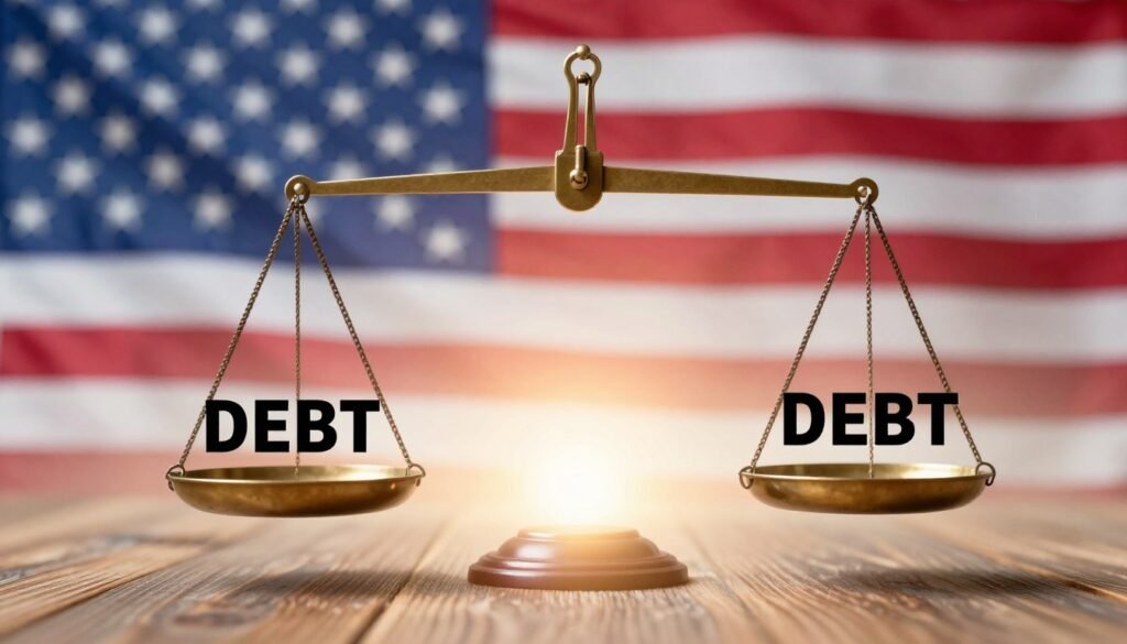 Summary visualization of U.S. National Debt and Economic Stability key findings and outlook