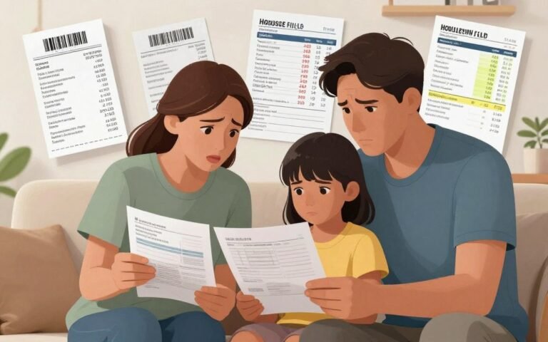 American family budget impact showing cost of living increases from persistent inflation