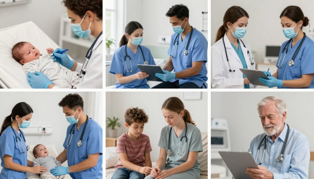 Different age groups affected by infectious diseases in USA from infants to elderly