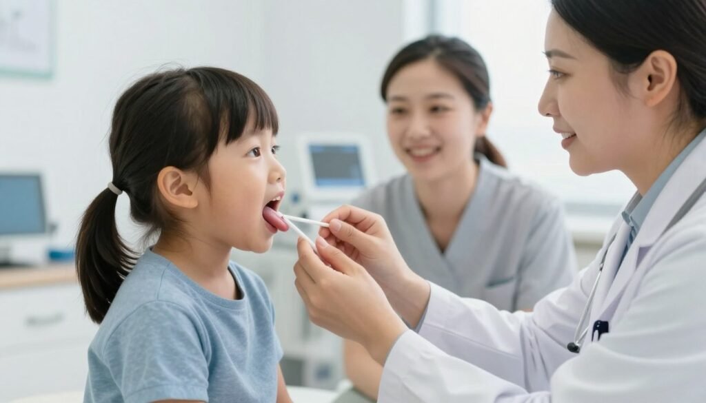 Early medical treatment helping child recover from illness