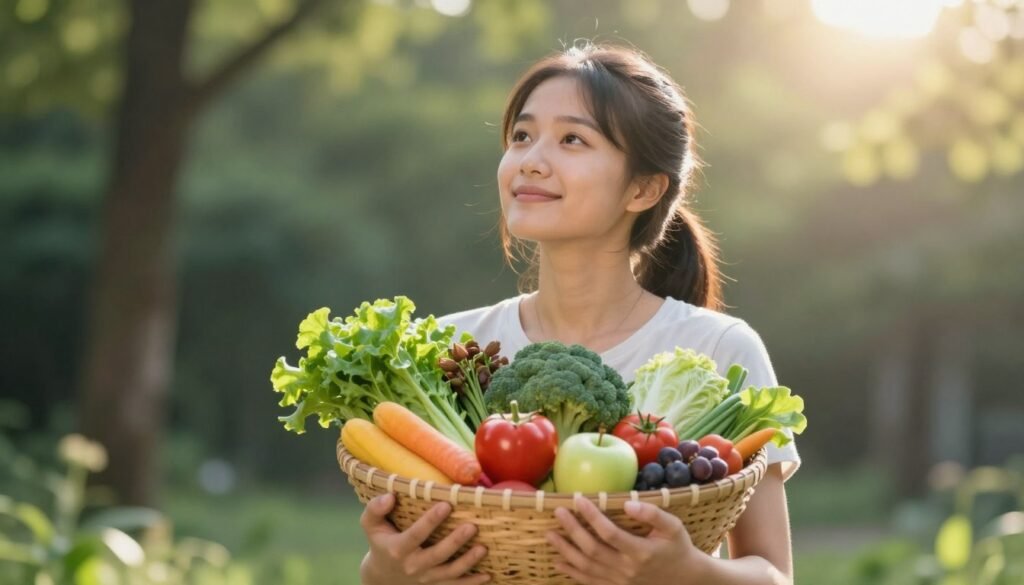 Hopeful image showing person making healthy choices for better liver health future