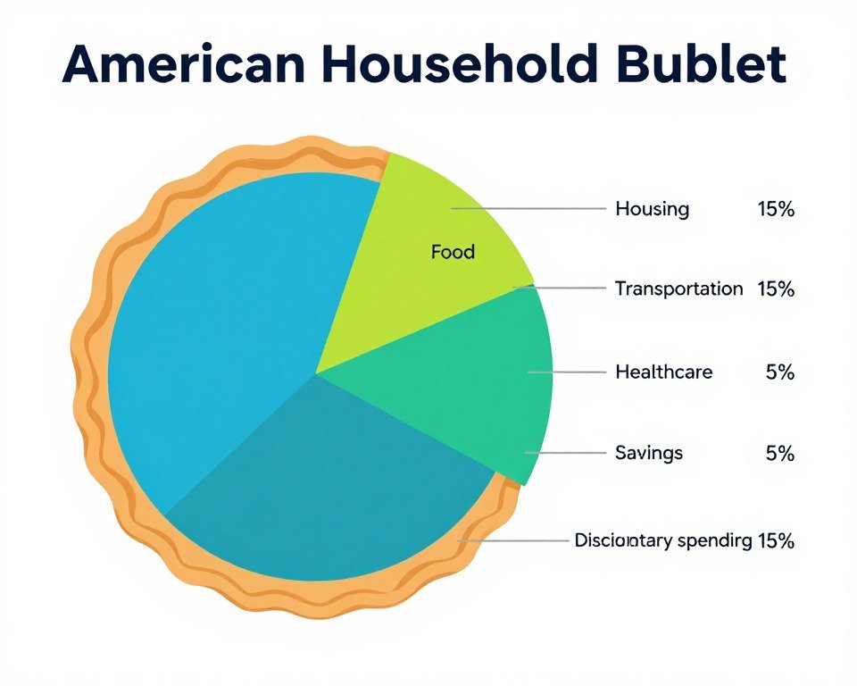 Household budget breakdown showing allocation changes under persistent inflation