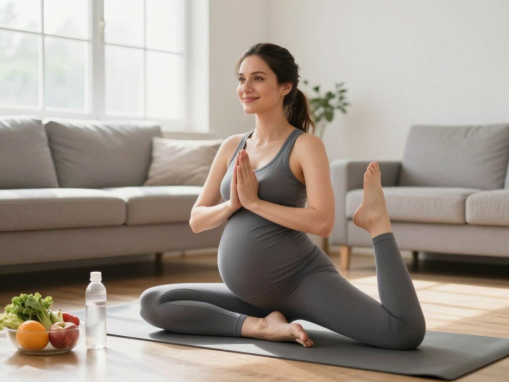 pregnant woman maintaining healthy lifestyle to prevent maternal health complications