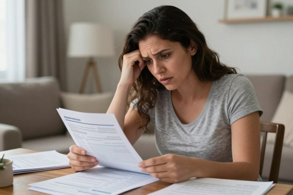 stressed pregnant woman worried about maternal health complications in america