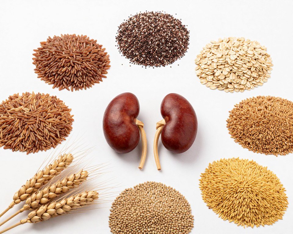 whole grains for kidney health brown rice quinoa oats